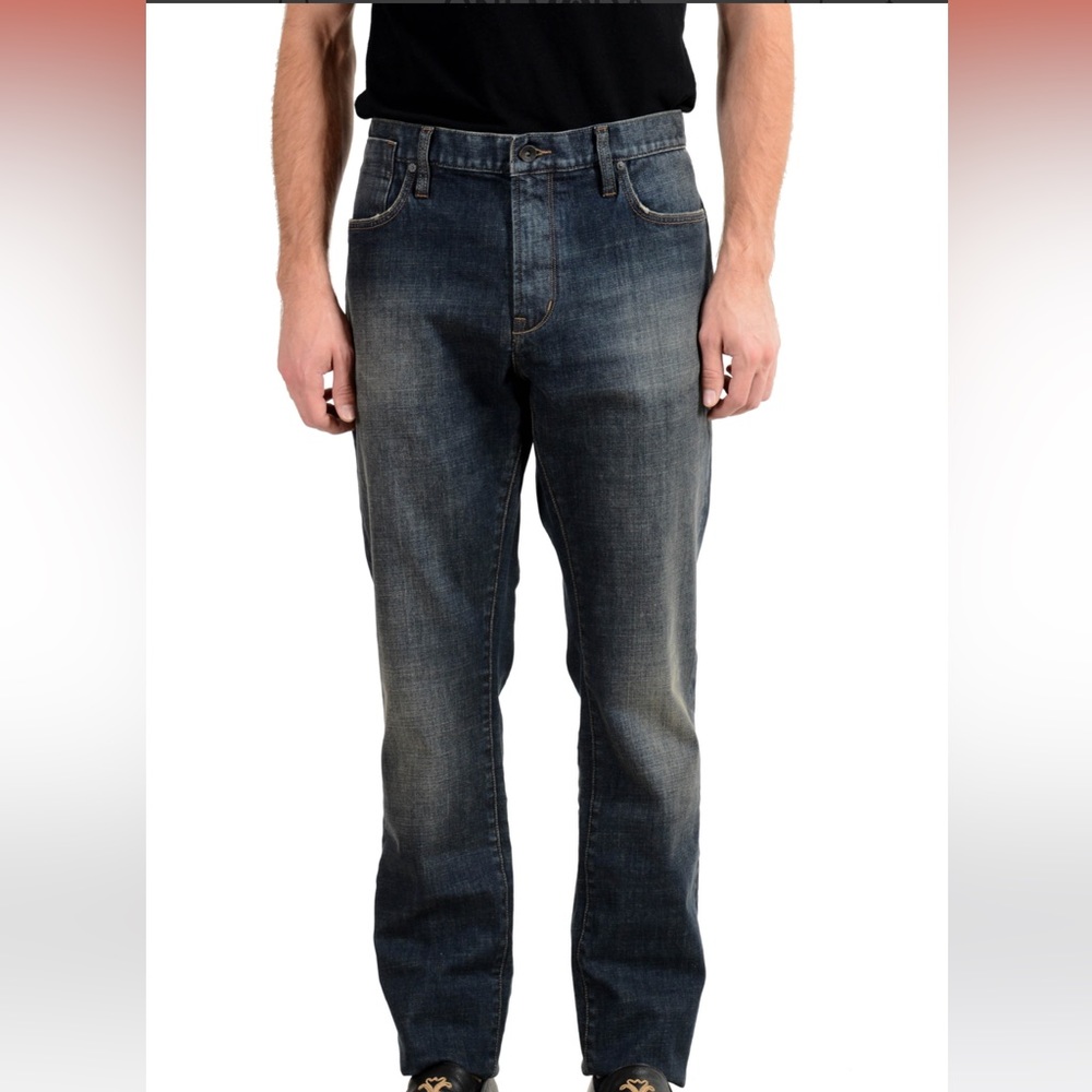 John Varvatos Star USA Bowery Men's Blue Slim Straight Leg Jeans 36 MSRP: $228